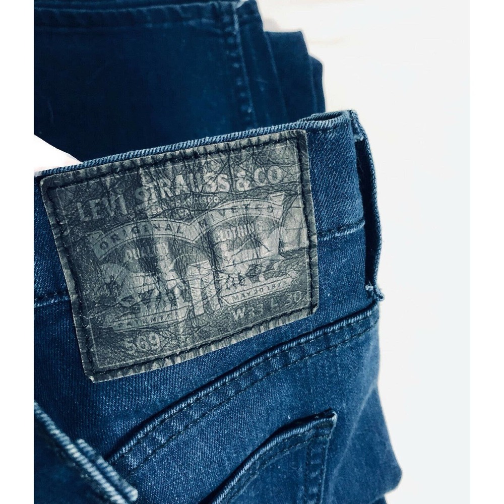 Levi’s 569 Straight Men's Jeans 33 W x 30 L Blue Indigo Rockabilly CW0513 Denim